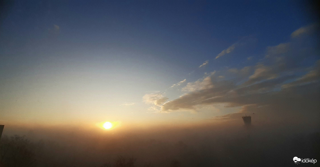 Ködös vasárnap reggel, Szeged 1°C 