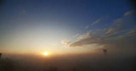 Ködös vasárnap reggel, Szeged 1°C 