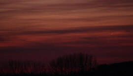 Merkúr az esti égen