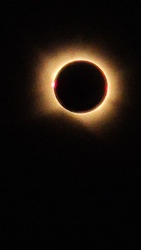 Moncayo hegyről a napfogyatkozás 
