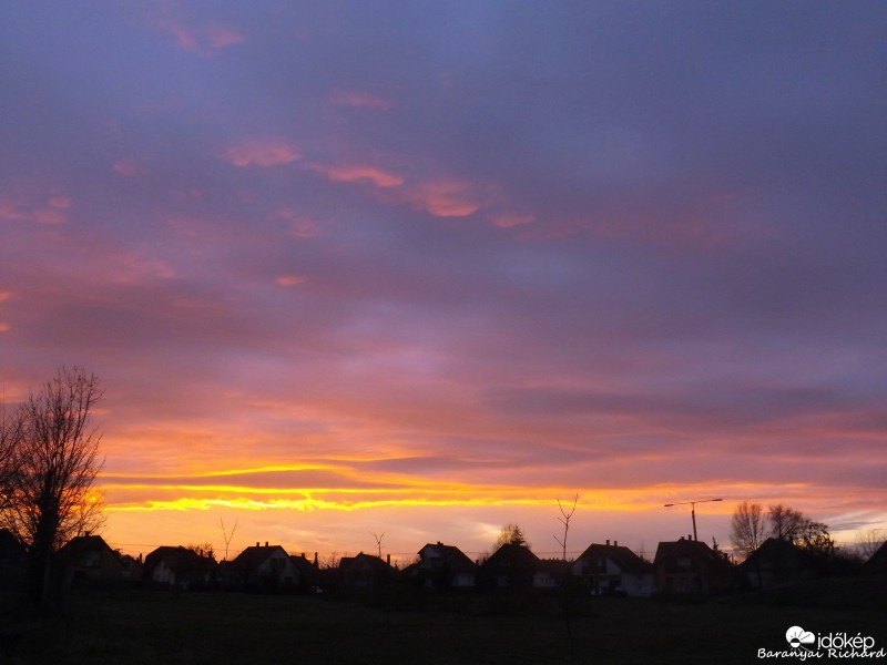 Hidegfront előtti Naplemente