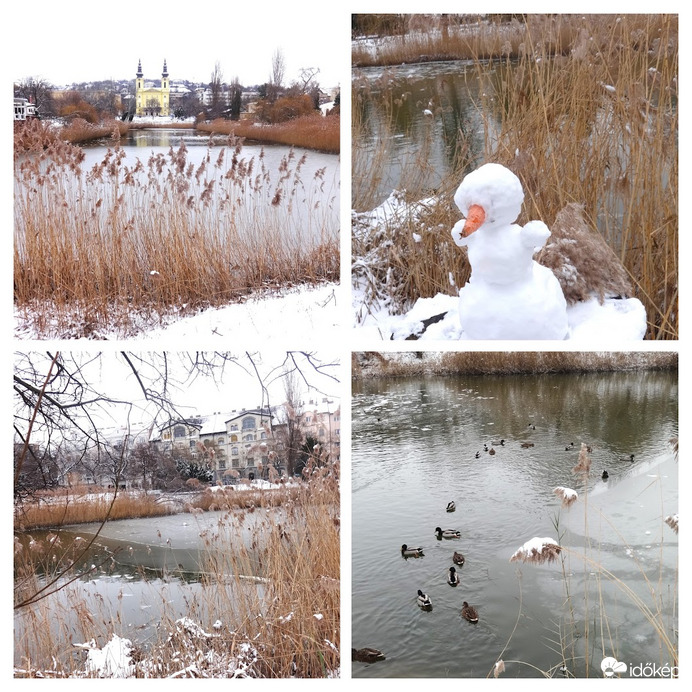 2026.január 6 Feneketlen tó félig fagyosan