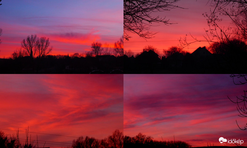 Falunk feletti színes égképek