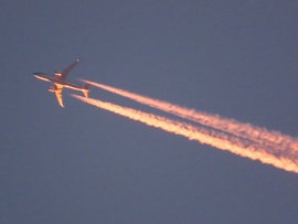 Lemenő Nap fényében suhanó