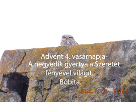 Advent 4. vasárnapja. A negyedik gyertya a Szeretet fényével világít.