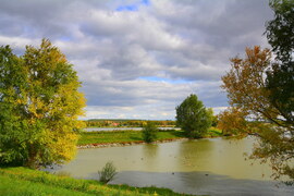 Gomolyfelhős, októberi ősz az Abért-tónál 10.11.