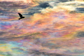 Gyönyörű irizáló felhők ez év utolsó napján Szombathely felett