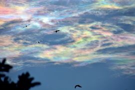 Gyönyörű irizáló felhők ez év utolsó napján Szombathely felett