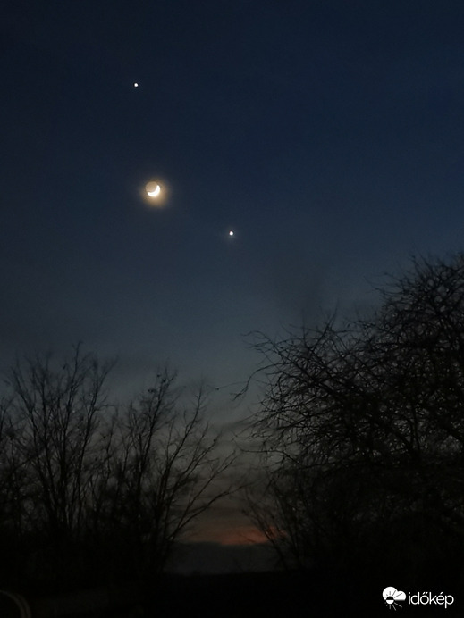 Jupiter, Hold, Vénusz és egy kis naplemente