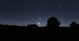 A holdsarló és a Vénusz együttállása 2026. március 20-án