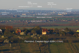 A Velencei-hegységből fotózva a Kékes