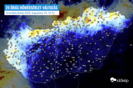 24 órás hőmérséklet-változás