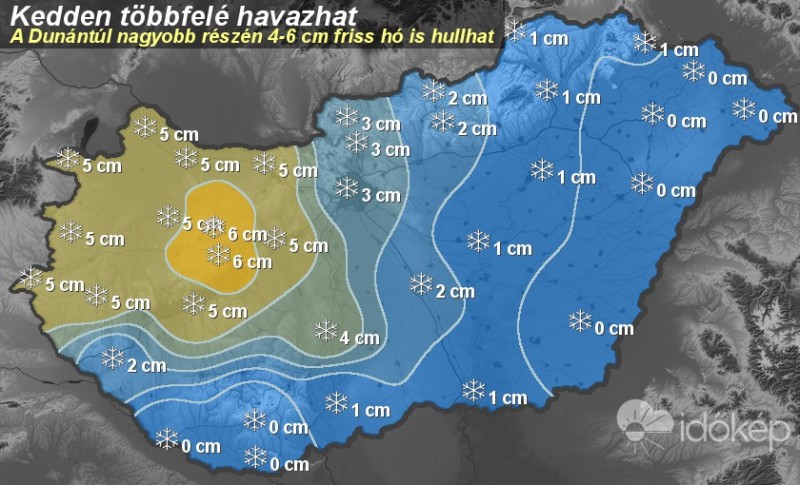 Várható havazás