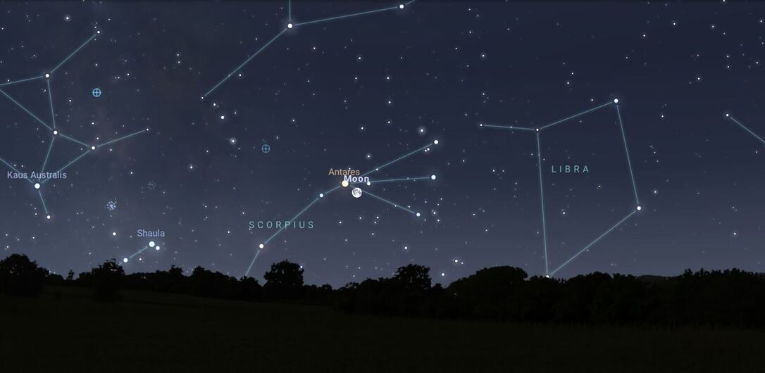 Hold-Antares együttállás