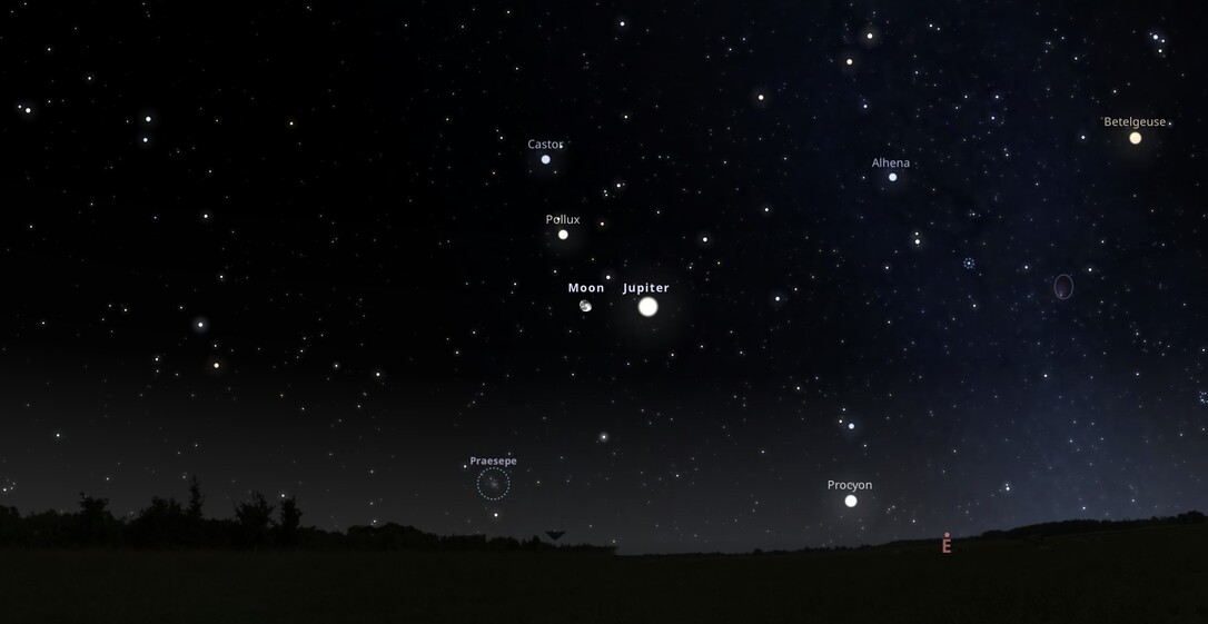 Hold-Jupiter együttállás