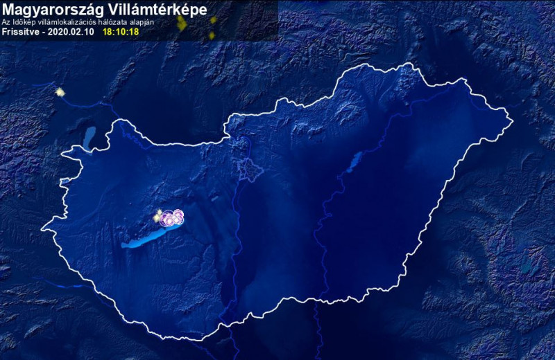 Villámok a Balaton térségében