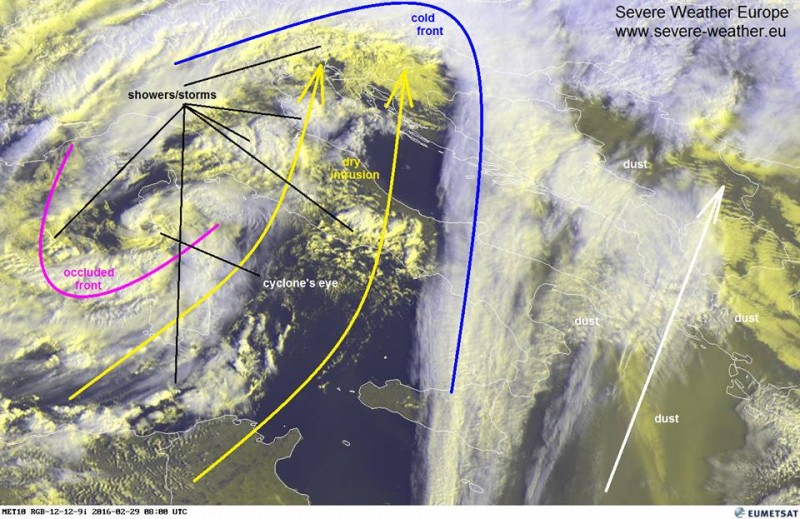 Műholdkép Afrikai homok - EUMETSAT