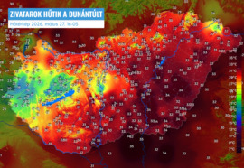 Zivatarok hűtik a Dunántúlt