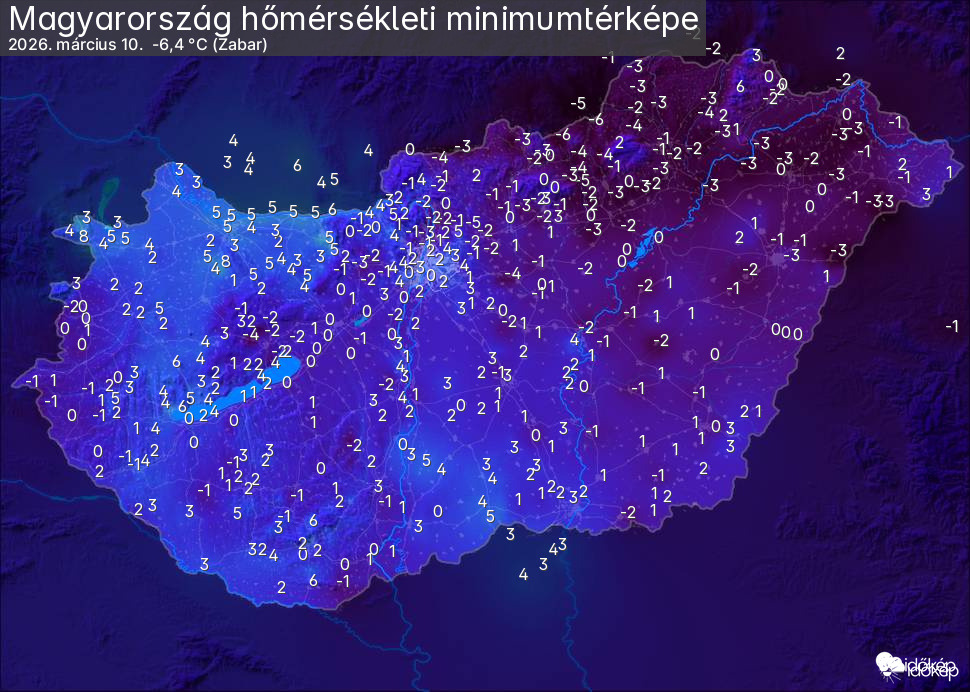 Minimumok 2026. március 10-én