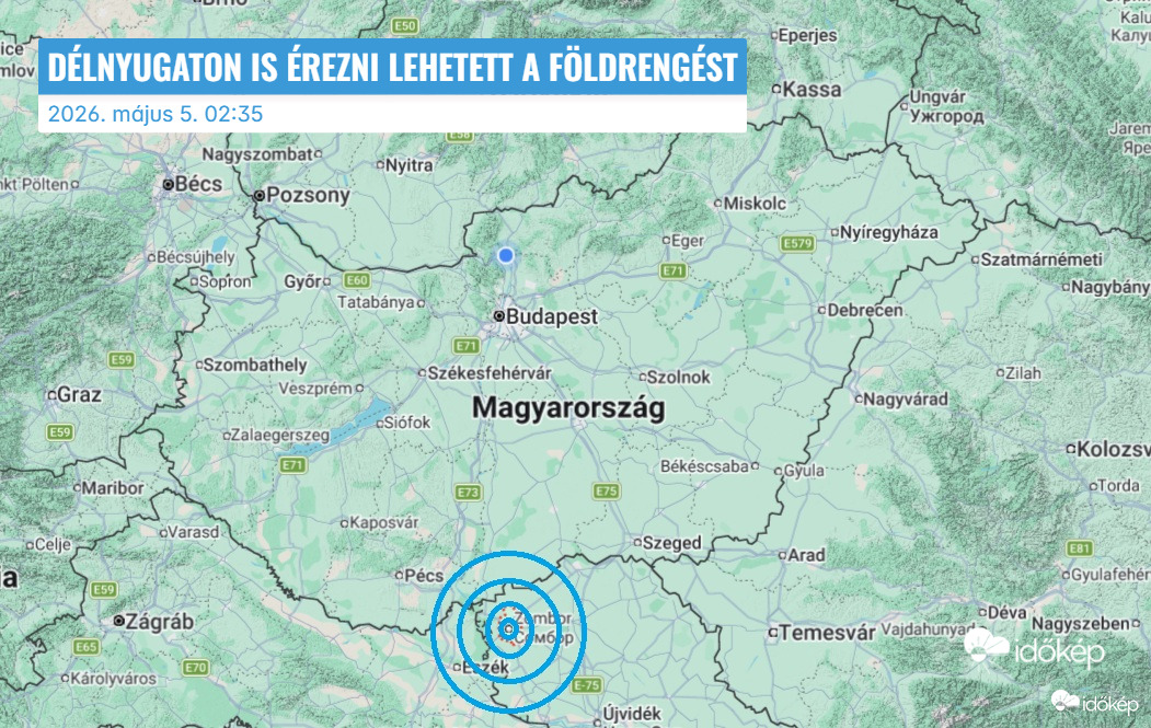 Megremegett éjjel a föld