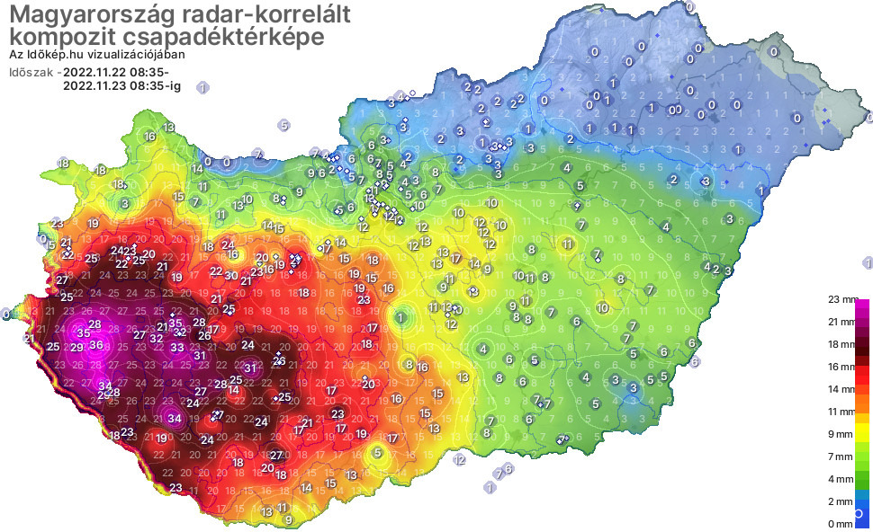 A havi átlag 2/3-a esett nyugaton
