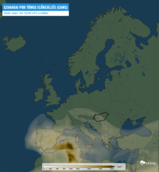 Szaharai por mennyisége