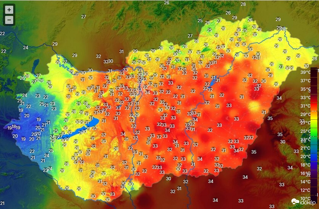 20 fok alá hűlt a levegő a csapadékos részeken