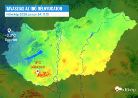 Délnyugatra beköszöntött a tavasz
