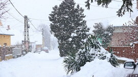 Intenzív havazás Dunaszentgyörgyön