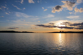 Felhős naplemente Balatonfüreden