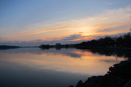 Az első tavaszi naplemente balatonfüreden