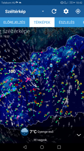 Szél térkép.