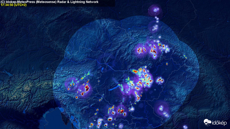 Zivatarok hazánktól délre és nyugatra