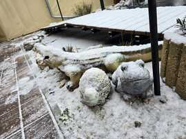 Téli kerti tó látkép:)