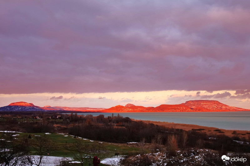 A Balaton vulkánjai ismét izzásban.. Balatongyörök, Szépkilátó 2019.01.06. Naplemente 