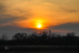 Szaharai poros naplemente