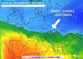Hideg, száraz levegő érkezik
