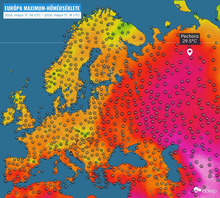 Közel 30 fok a sarkkör közelében