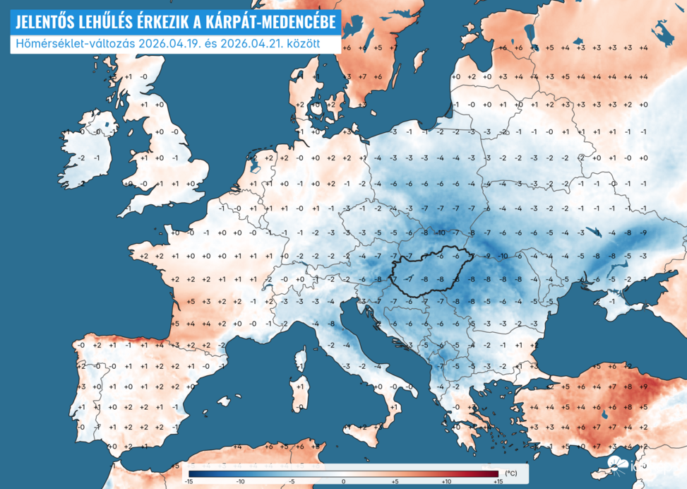 Jelentős lehűlést érkezik a Kárpát-medencébe