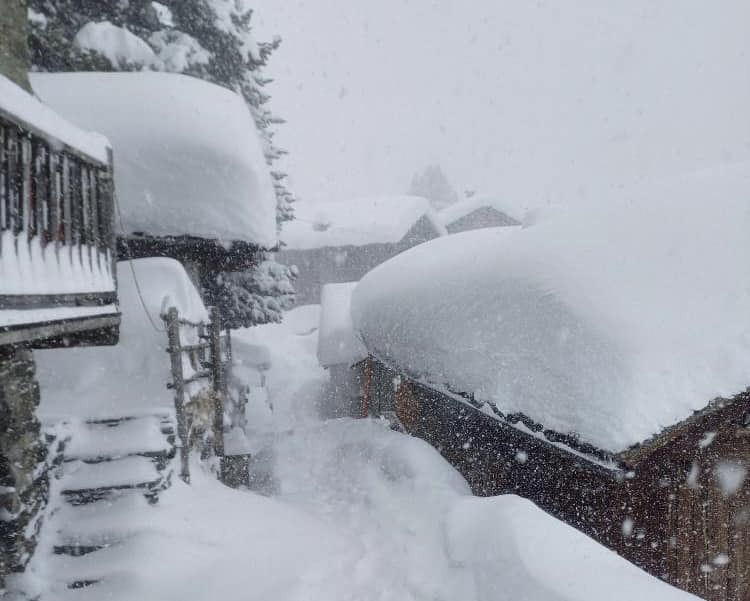 Havazás az Olasz-Alpokban (Fotó: Meteo Valle d'Aosta)