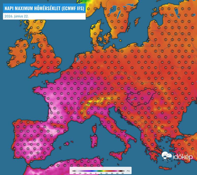 40 fokos hőség Nyugat-Európában