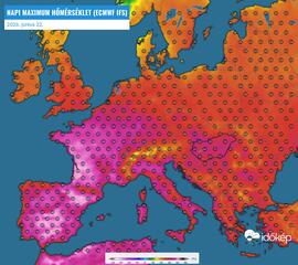 40 fokos hőség Nyugat-Európában