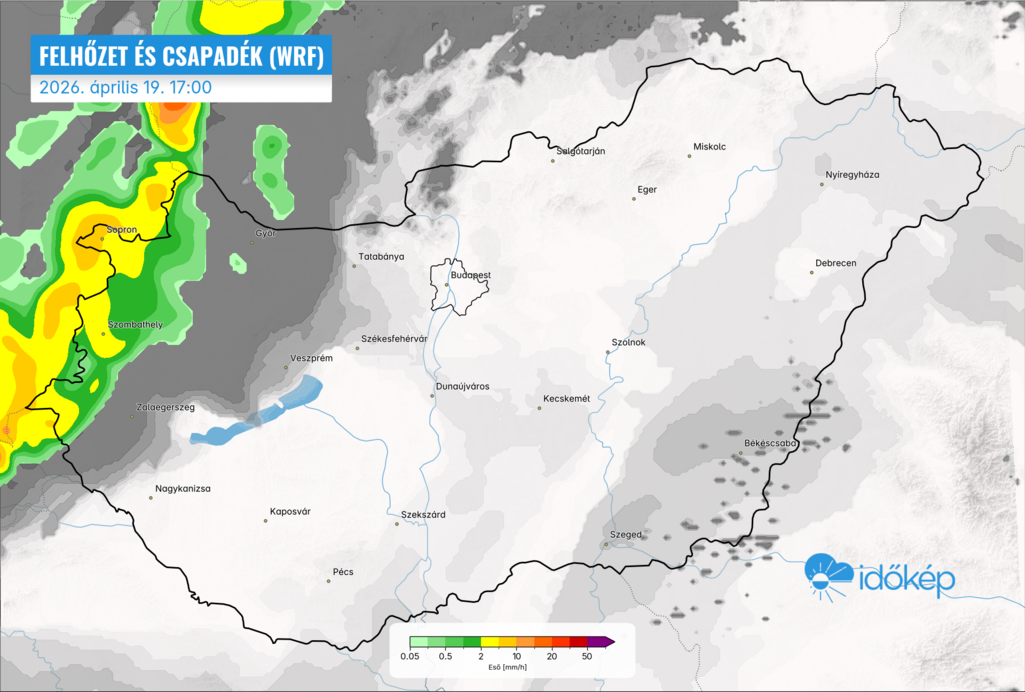 Vasárnap délután érkezik a hidegfront