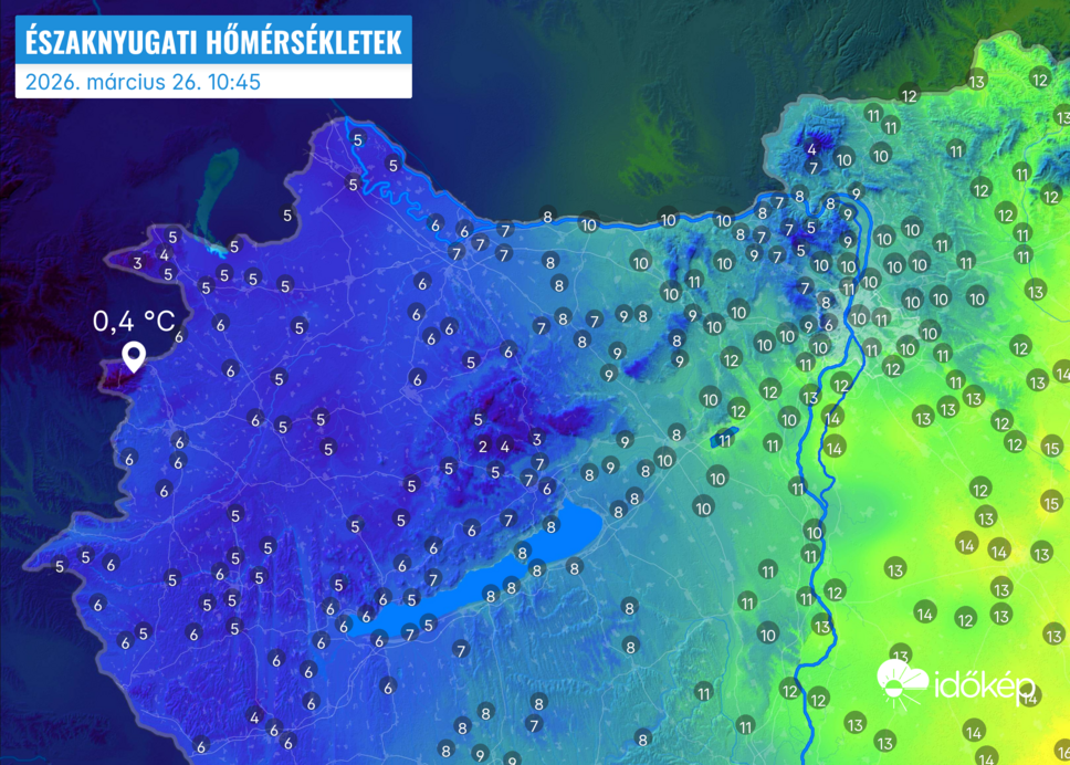 Lehűlt a levegő északnyugaton