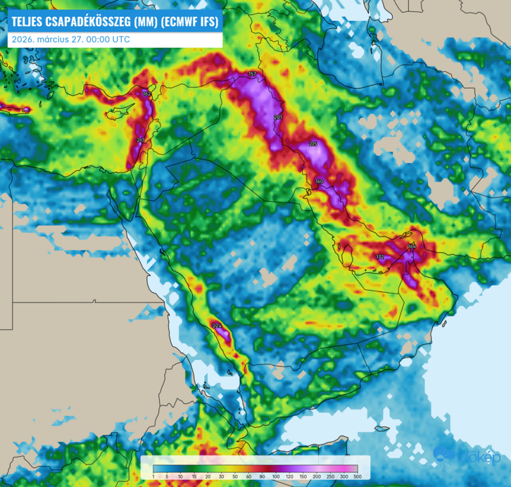 Kiadós esőzések a Közel-Keleten