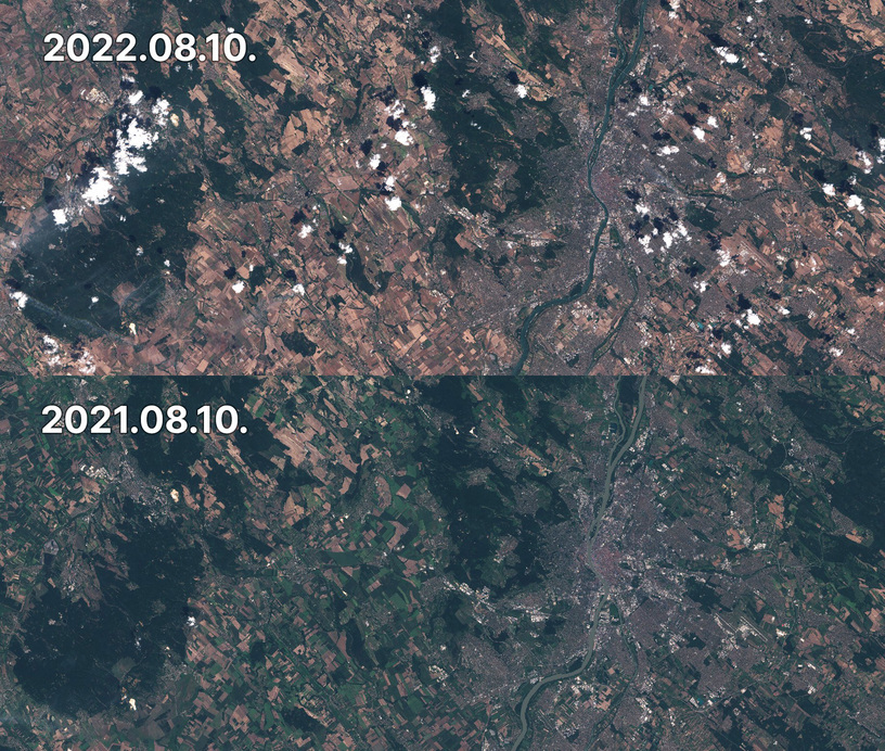 A Sentinel-2 műholdképei