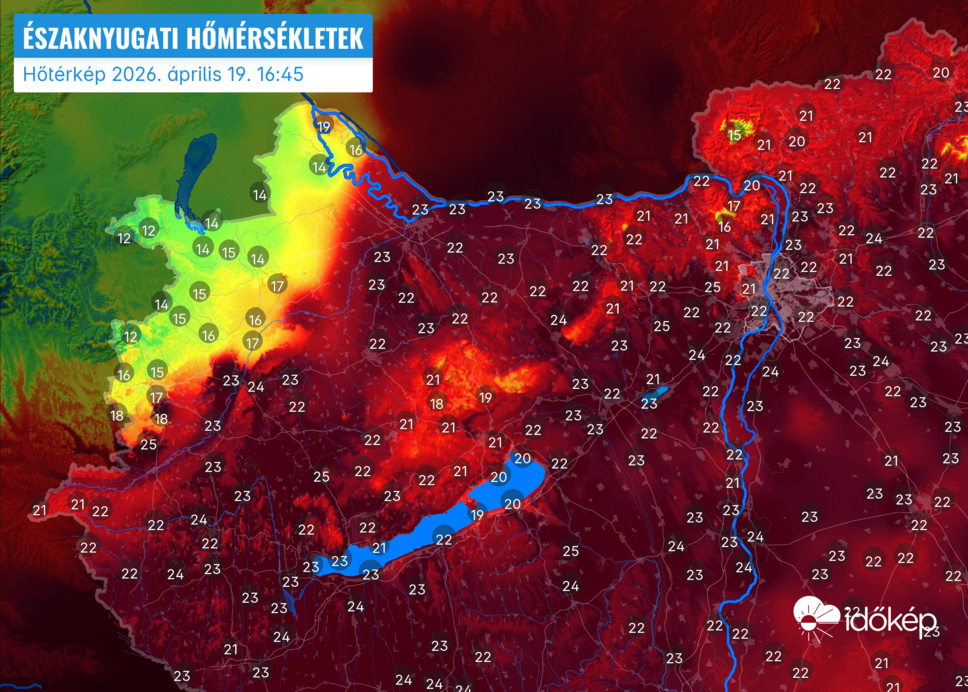 Megérkezett a front nyugatra