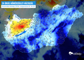 Ennyit változott a hőmérséklet