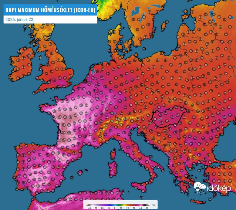 40 fokos hőség Nyugat-Európában