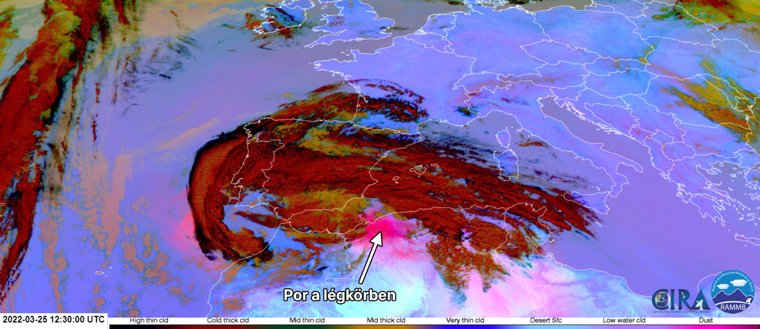 Dust RGB (Forrás: EumetSat)